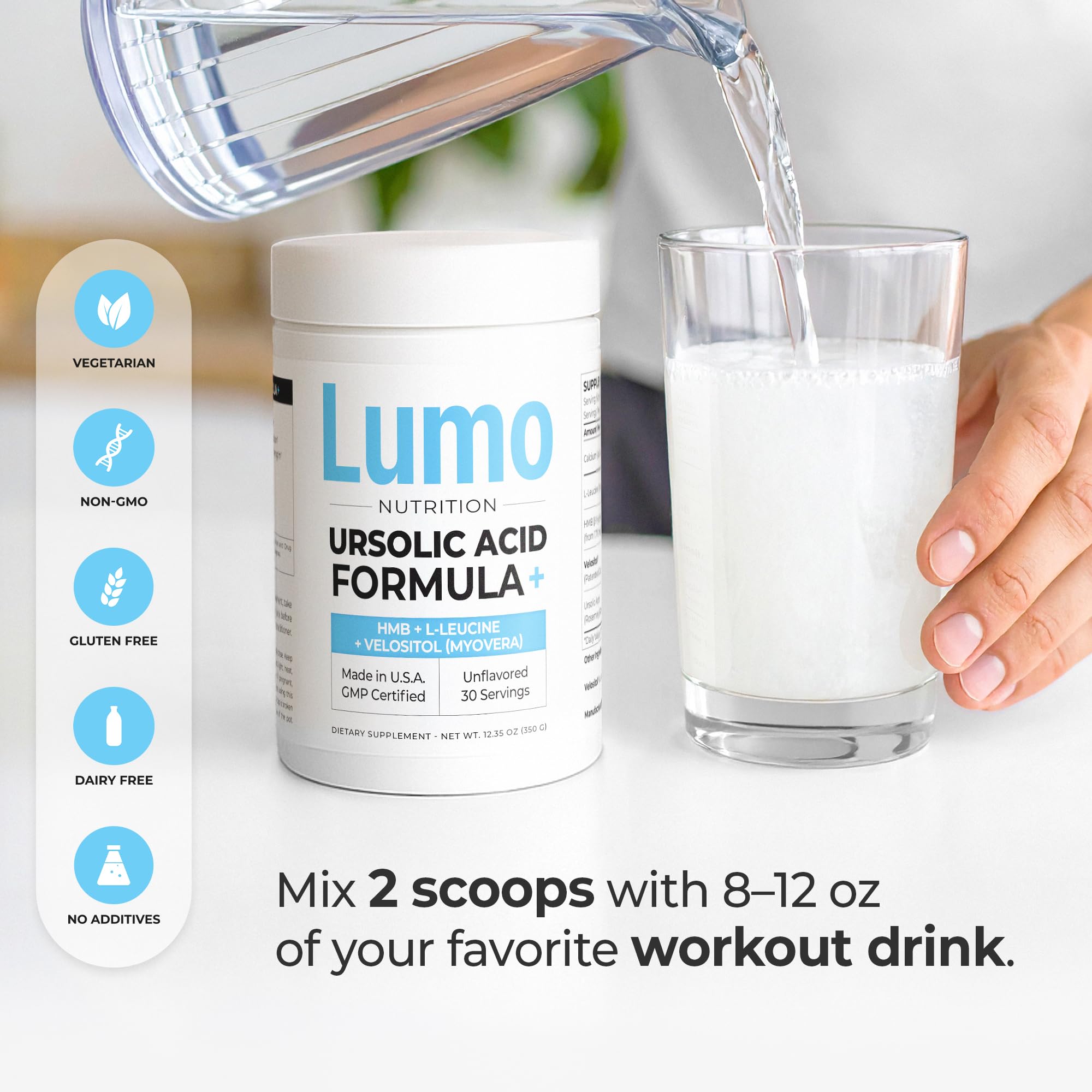 Ursolic Acid Formula+ With HMB, Leucine, Velositol (Now MyoVera)